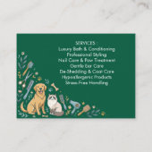 Minimalist Custom Pet Groomer Business Card  名刺 (裏面)