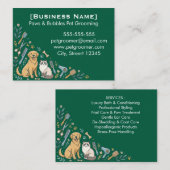 Minimalist Custom Pet Groomer Business Card  名刺 (正面/裏面)