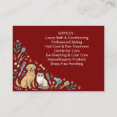 Minimalist Custom Pet Groomer Business Card 名刺 (裏面)