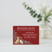 Minimalist Custom Pet Groomer Business Card 名刺 (スタンド正面)