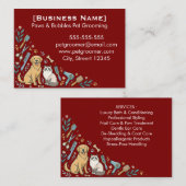 Minimalist Custom Pet Groomer Business Card 名刺 (正面/裏面)