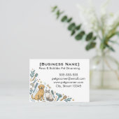 Minimalist Custom Pet Groomer Business Card  名刺 (スタンド正面)