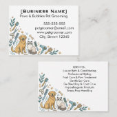 Minimalist Custom Pet Groomer Business Card  名刺 (正面/裏面)