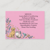 Minimalist Custom Pet Groomer Business Card 名刺 (裏面)
