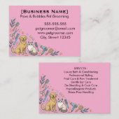 Minimalist Custom Pet Groomer Business Card 名刺 (正面/裏面)