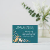 Minimalist Custom Pet Groomer Business Card 名刺 (スタンド正面)