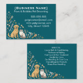 Minimalist Custom Pet Groomer Business Card 名刺 (正面/裏面)