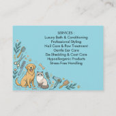 Minimalist Custom Pet Groomer Business Card  名刺 (裏面)