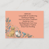Minimalist Custom Pet Groomer Business Card 名刺 (裏面)