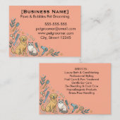Minimalist Custom Pet Groomer Business Card 名刺 (正面/裏面)