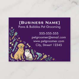 Minimalist Custom Pet Groomer Business Card 名刺