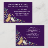 Minimalist Custom Pet Groomer Business Card  名刺 (正面/裏面)