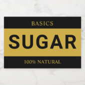 Minimalist Custom Sugar Label for Containers フードラベル (シングルラベル)