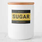 Minimalist Custom Sugar Label for Containers フードラベル (正面)