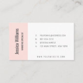 Minimalist Customizable Professional Blush Pink 名刺 (裏面)