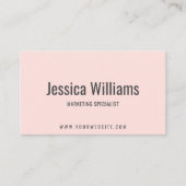 Minimalist Customizable Professional Blush Pink 名刺 (正面)