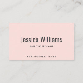 Minimalist Customizable Professional Blush Pink 名刺
