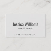 Minimalist Customizable Professional Gray 名刺 (正面)