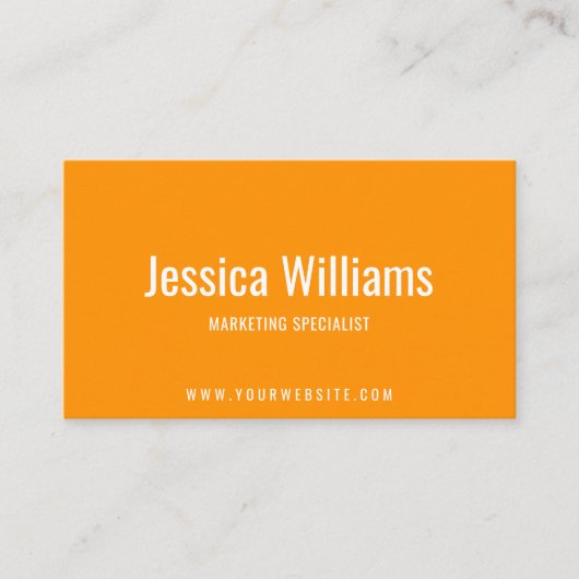 Minimalist Customizable Professional Orange 名刺 (正面)