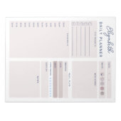 Minimalist Customizable To Do List Daily Planner ノートパッド (正面)