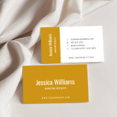 Minimalist Customized Professional Mustard Yellow 名刺