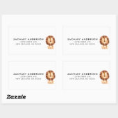 Minimalist Cute Baby Lion Kids Personalized Lab 長方形シール (シート)