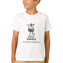 Minimalist Cute Baby Zebra Kids Personalized