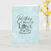 Minimalist Cute Birthday Typography Son-In-Law カード (黄色い花)