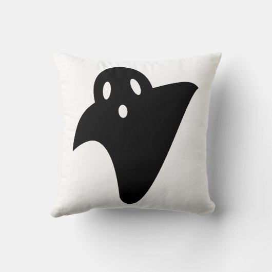 Minimalist cute ghost  クッション (裏面)