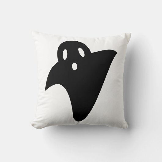 Minimalist cute ghost  クッション (正面)