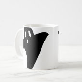 Minimalist cute ghost  コーヒーマグカップ (正面左)