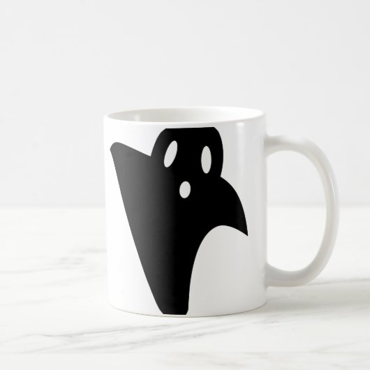 Minimalist cute ghost  コーヒーマグカップ (右)
