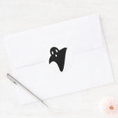 Minimalist cute ghost ラウンドシール (封筒)