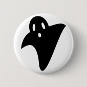 Minimalist cute ghost  缶バッジ (正面)