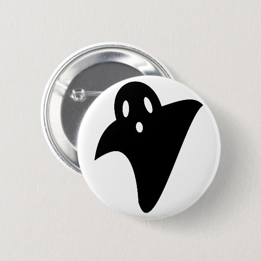 Minimalist cute ghost  缶バッジ (正面&裏面)