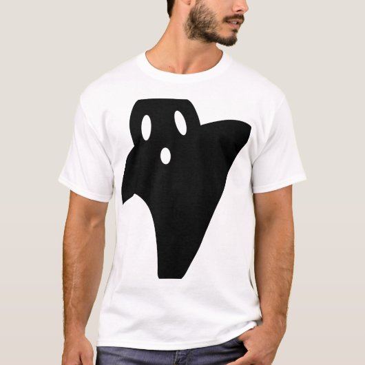Minimalist cute ghost  tシャツ (正面)