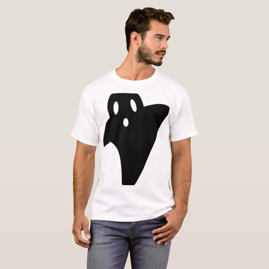 Minimalist cute ghost  tシャツ (正面フル)