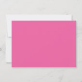 Minimalist Cute Hot Pink Cream Custom Bat Mitzvah サンキューカード (裏面)