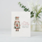 Minimalist Cute Nutcracker Christmas ポストカード (スタンド正面)