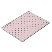 Minimalist Cute Soft Light Pink Brown Polka Dots ノートブック (左側)