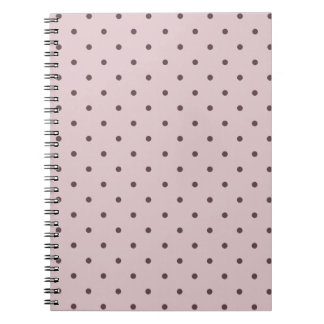 Minimalist Cute Soft Light Pink Brown Polka Dots ノートブック