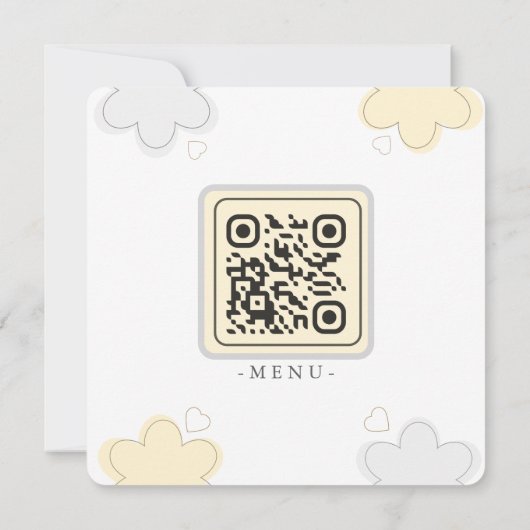 Minimalist Cute vibe Wedding And Modern Aesthetic  招待状 (裏面)