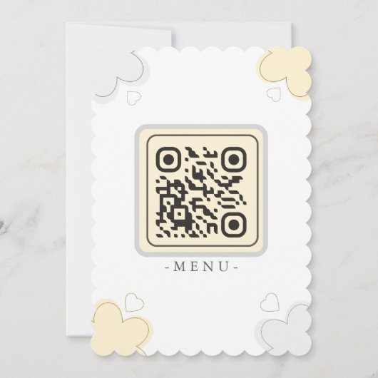 Minimalist Cute Wedding  Warm And Modern Aesthetic 招待状 (裏面)