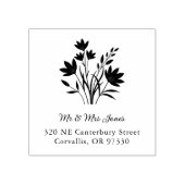 Minimalist Cute Wildflowers Bunch Family Address ラバースタンプ (インプリント)