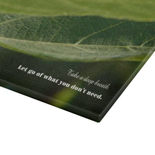 Minimalist Cutting Board – "Take a Deep Breath"  カッティングボード (角)