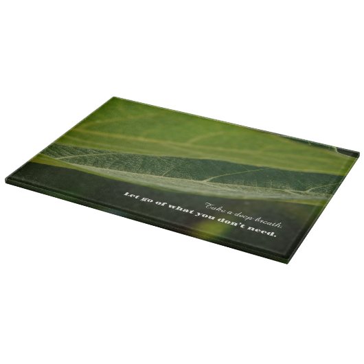Minimalist Cutting Board – "Take a Deep Breath"  カッティングボード (角)