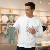 Minimalist Dad to Be Shirt, Simple Fatherhood スウェットシャツ