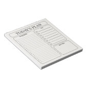Minimalist Daily Planner Notepad | Hourly To Do ノートパッド (アングル)