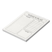 Minimalist Daily Planner Notepad | Hourly To Do ノートパッド (回転)