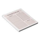 Minimalist Daily Planner Notepad | Hourly To Do ノートパッド (アングル)